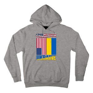 I Stand With Ukraine USA Flag Tall Hoodie