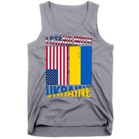 I Stand With Ukraine USA Flag Tank Top