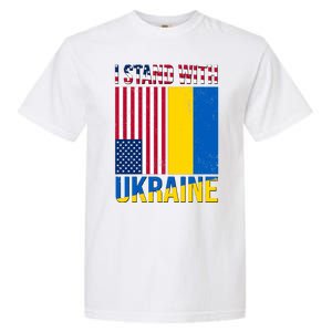 I Stand With Ukraine USA Flag Garment-Dyed Heavyweight T-Shirt