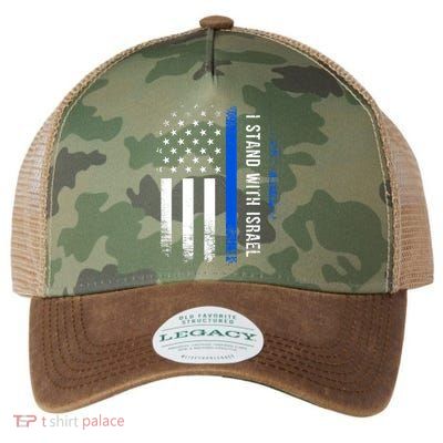 I Stand With Israel American Flag Jewish Freedom Solidarity Legacy Tie Dye Trucker Hat