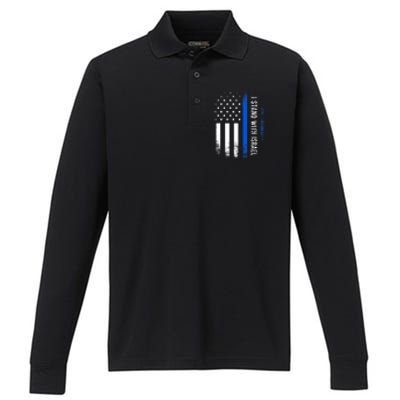 I Stand With Israel American Flag Jewish Freedom Solidarity Performance Long Sleeve Polo