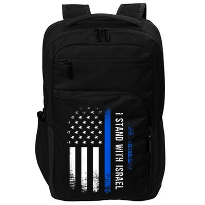 I Stand With Israel American Flag Jewish Freedom Solidarity Impact Tech Backpack