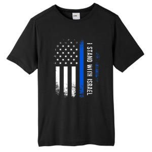 I Stand With Israel American Flag Jewish Freedom Solidarity Tall Fusion ChromaSoft Performance T-Shirt