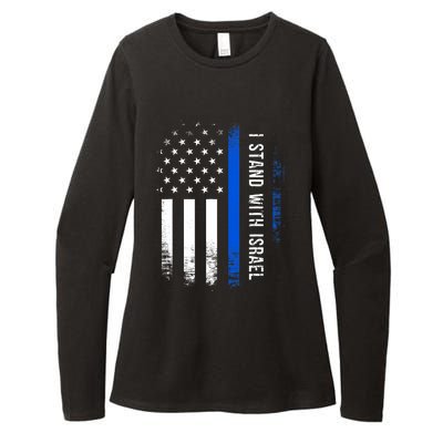 I Stand With Israel American Flag Jewish Freedom Solidarity Womens CVC Long Sleeve Shirt