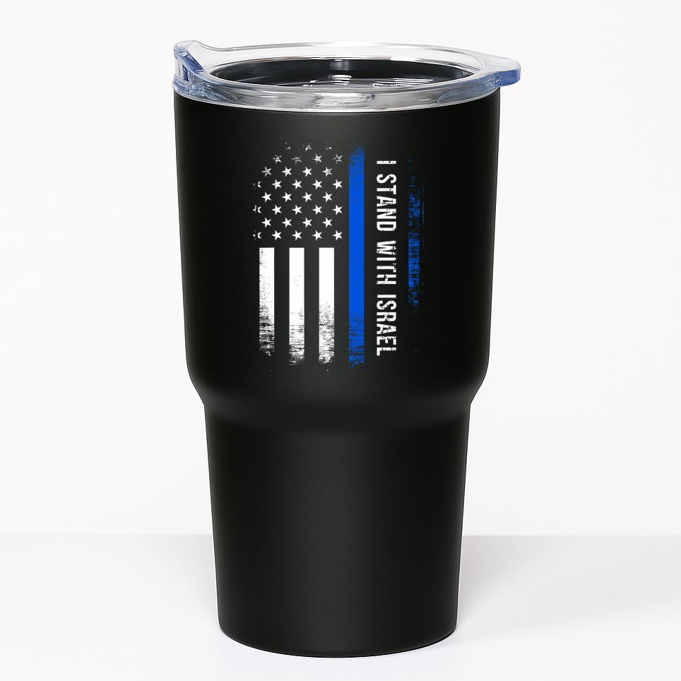 I Stand With Israel American Flag Jewish Freedom Solidarity Tumbler