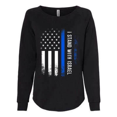 I Stand With Israel American Flag Jewish Freedom Solidarity Womens California Wash Sweatshirt