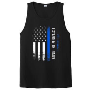 I Stand With Israel American Flag Jewish Freedom Solidarity PosiCharge Competitor Tank