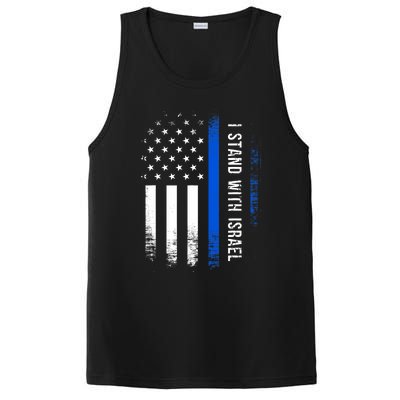 I Stand With Israel American Flag Jewish Freedom Solidarity PosiCharge Competitor Tank