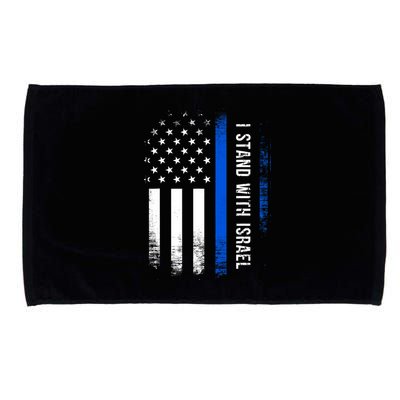 I Stand With Israel American Flag Jewish Freedom Solidarity Microfiber Hand Towel