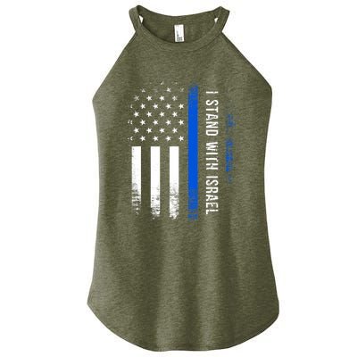 I Stand With Israel American Flag Jewish Freedom Solidarity Women's Perfect Tri Rocker Tank