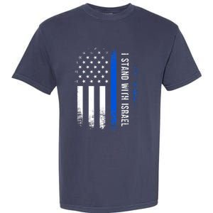 I Stand With Israel American Flag Jewish Freedom Solidarity Garment-Dyed Heavyweight T-Shirt