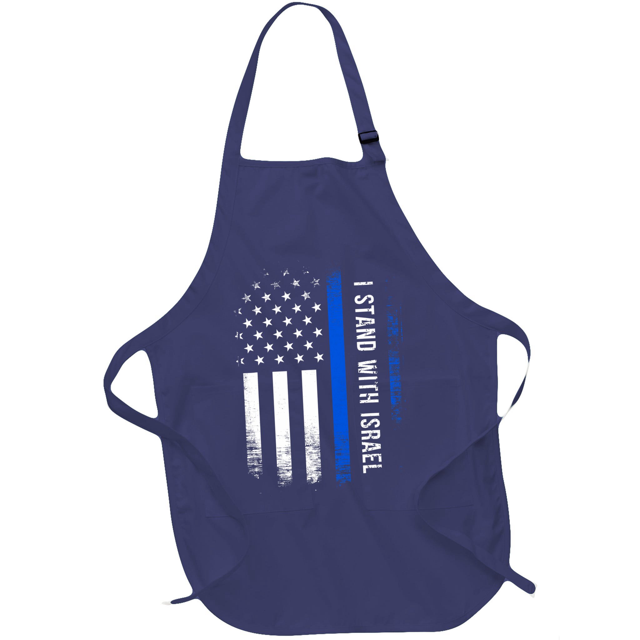 I Stand With Israel American Flag Jewish Freedom Solidarity Apron