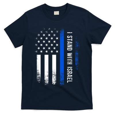 I Stand With Israel American Flag Jewish Freedom Solidarity T-Shirt