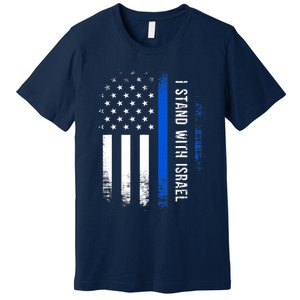 I Stand With Israel American Flag Jewish Freedom Solidarity Premium T-Shirt