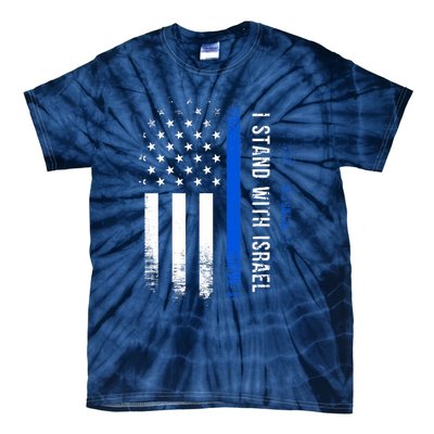 I Stand With Israel American Flag Jewish Freedom Solidarity Tie-Dye T-Shirt