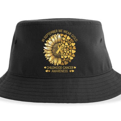 In September We Wear Gold Childhood Cancer Awareness Sustainable Bucket Hat