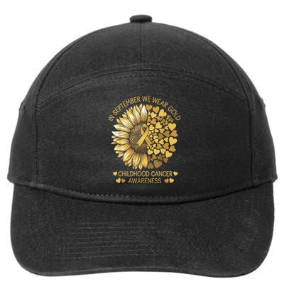 In September We Wear Gold Childhood Cancer Awareness 7-Panel Snapback Hat