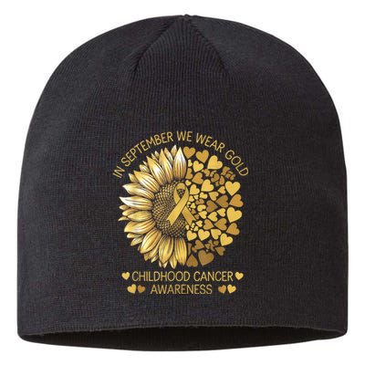 In September We Wear Gold Childhood Cancer Awareness Sustainable Beanie