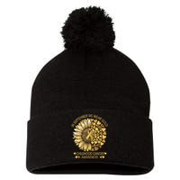 In September We Wear Gold Childhood Cancer Awareness Pom Pom 12in Knit Beanie