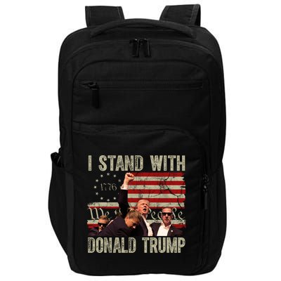 I Stand With Donald Trump Fist Usa Vintage Flag Impact Tech Backpack