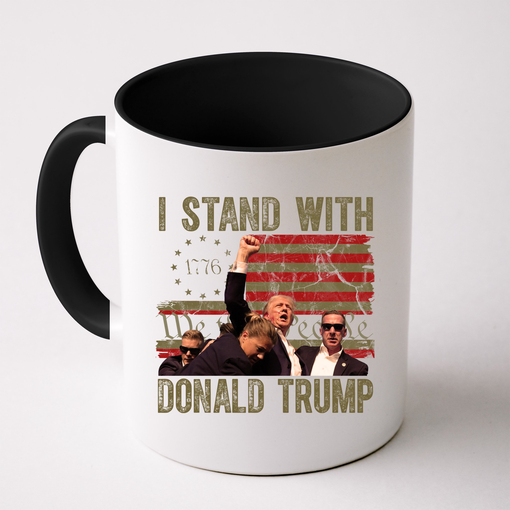 I Stand With Donald Trump Fist Usa Vintage Flag Mug