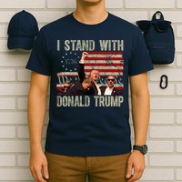 I Stand With Donald Trump Fist Usa Vintage Flag T-Shirt
