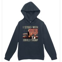 I Stand With Donald Trump Fist Usa Vintage Flag Urban Pullover Hoodie