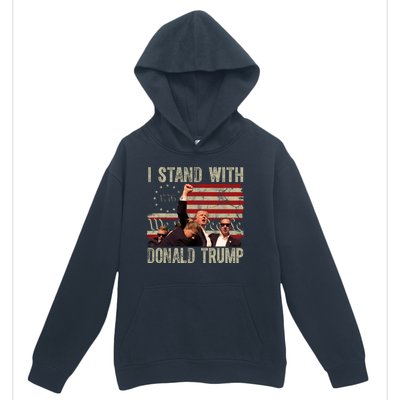 I Stand With Donald Trump Fist Usa Vintage Flag Urban Pullover Hoodie