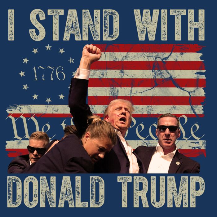 I Stand With Donald Trump Fist Usa Vintage Flag Baby Bodysuit