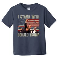 I Stand With Donald Trump Fist Usa Vintage Flag Toddler T-Shirt