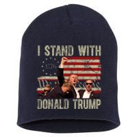 I Stand With Donald Trump Fist Usa Vintage Flag Short Acrylic Beanie