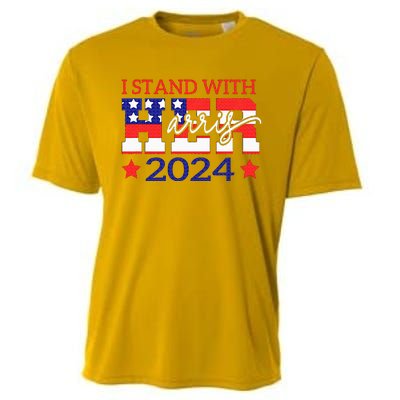 I Stand With Her Kamala Harris 2024 Political Cooling Performance Crew T-Shirt