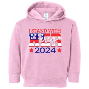 I Stand With Her Kamala Harris 2024 Political Toddler Hoodie