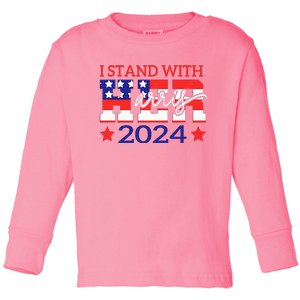 I Stand With Her Kamala Harris 2024 Political Toddler Long Sleeve Shirt