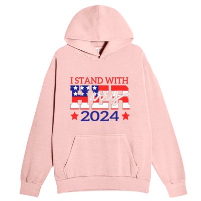 I Stand With Her Kamala Harris 2024 Political Urban Pullover Hoodie