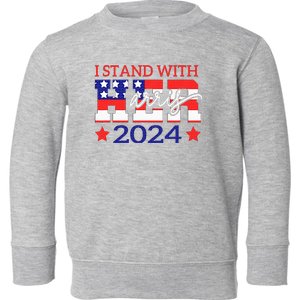 I Stand With Her Kamala Harris 2024 Political Toddler Sweatshirt