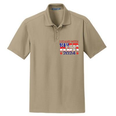 I Stand With Her Kamala Harris 2024 Political Dry Zone Grid Polo