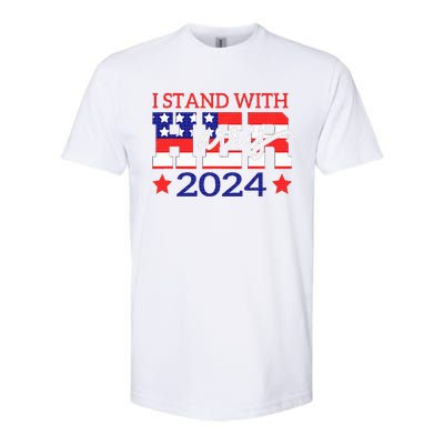 I Stand With Her Kamala Harris 2024 Political Softstyle CVC T-Shirt