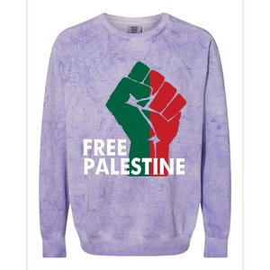 I Stand With Palestine Free Palestine Free Gaza Peace Flag Colorblast Crewneck Sweatshirt