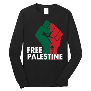 I Stand With Palestine Free Palestine Free Gaza Peace Flag Long Sleeve Shirt