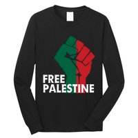 I Stand With Palestine Free Palestine Free Gaza Peace Flag Long Sleeve Shirt