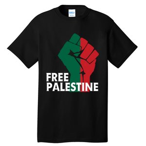 I Stand With Palestine Free Palestine Free Gaza Peace Flag Tall T-Shirt