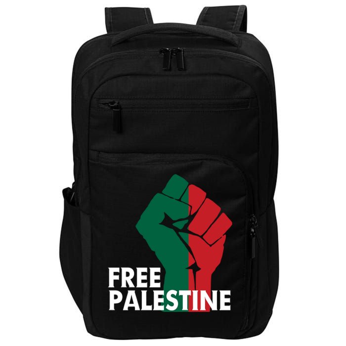 I Stand With Palestine Free Palestine Free Gaza Peace Flag Impact Tech Backpack