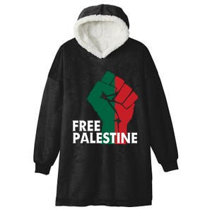 I Stand With Palestine Free Palestine Free Gaza Peace Flag Hooded Wearable Blanket