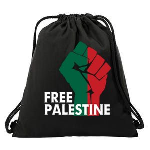 I Stand With Palestine Free Palestine Free Gaza Peace Flag Drawstring Bag