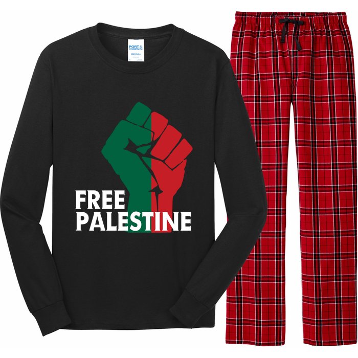 I Stand With Palestine Free Palestine Free Gaza Peace Flag Long Sleeve Pajama Set