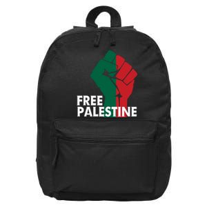 I Stand With Palestine Free Palestine Free Gaza Peace Flag 16 in Basic Backpack