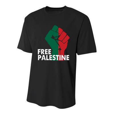 I Stand With Palestine Free Palestine Free Gaza Peace Flag Youth Performance Sprint T-Shirt