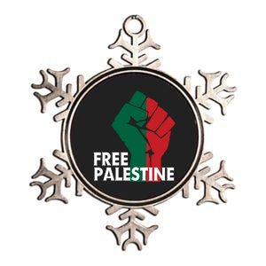 I Stand With Palestine Free Palestine Free Gaza Peace Flag Metallic Star Ornament