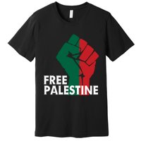 I Stand With Palestine Free Palestine Free Gaza Peace Flag Premium T-Shirt